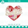 Swiftie heart embroidery file depicting fan tribute Valentine's theme with delicate stitches and romantic elements.