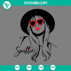 Taylor Swift face heart shaped glass design SVG file download in PNG, EPS, and DXF formats for Swiftie fans.