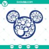 Patriotic Swirly Mickey Mouse Head Stars SVG File perfect for 4th of July celebrations, featuring American design elements.
