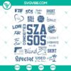 Sza Sos album SVG design download with trending music singer SVG files. Perfect for crafts or projects, available as PNG.