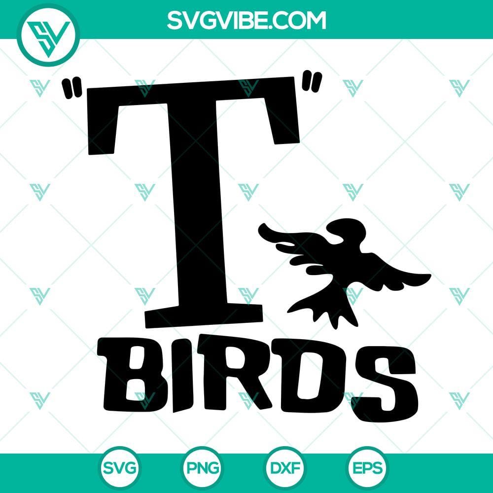 t-birds-svg-grease-svg-birds-aren-t-real-svg-t-birds-logo-svg-cutting-files-cricut-silhouette-file-7-mockup.jpg T Birds SVG file featuring Grease inspired design with Birds Aren't Real logo, perfect for crafting projects.