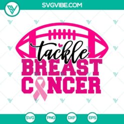 "Tackle Breast Cancer SVG files with unique Fight Cancer design, perfect for raising awareness and support. Tackle Cancer concept."