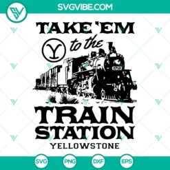 Yellowstone train station themed SVG file for crafting. JPEG and vector file formats available for download.