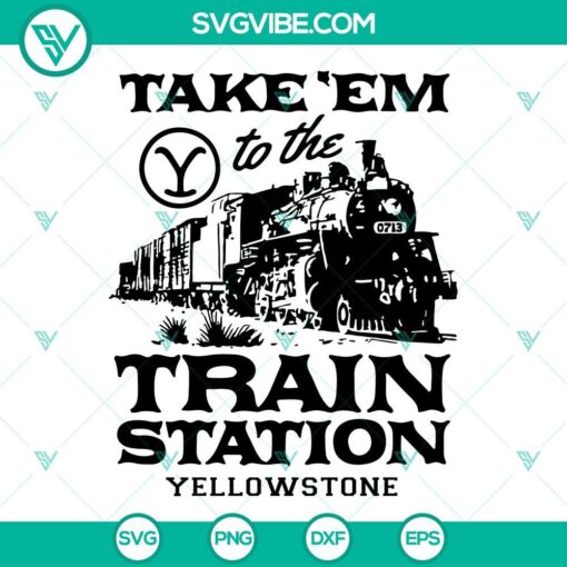 Yellowstone train station themed SVG file for crafting. JPEG and vector file formats available for download.