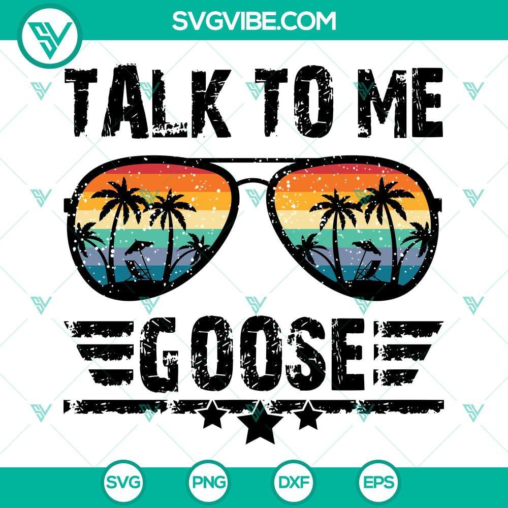 Talk To Me Goose Svg, Goose Svg, Sunglasses Svg, Top Gun Movie Svg Talk To Me Goose SVG with sunglasses, inspired by Top Gun movie. Goose SVG design.