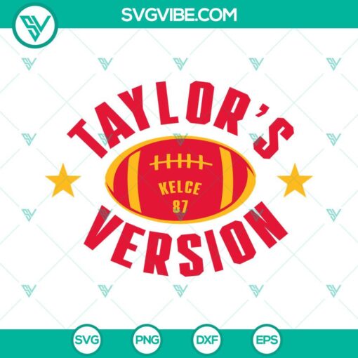 Taylor’s Version Kelce 87 SVG file featuring Taylor Swift and Travis Kelce design, available in SVG and PNG formats.