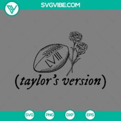 Taylor’s Version LVIII & Kansas City Chiefs Super Bowl 2024 SVG files for download in PNG, EPS, and DXF format. Ideal for crafts & merch.