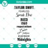Taylor Swift Speak Now album cover SVG file for crafting, Midnight design elements, digital image for download.