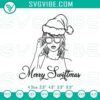 Swiftmas embroidery design featuring a festive Taylor Swift holiday theme with snowflakes, stars, and ornaments.
