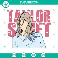 Taylor Swift themed SVG files for Swifties, featuring images from various eras and tours in PNG, DXF, and EPS formats. Ideal for fan creations.