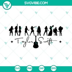 Taylor Swift Eras Tour SVG Download featuring Taylor Swift's album eras in a vector graphic format perfect for craft projects and fan merchandise.