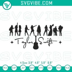 Taylor Swift The Eras Tour embroidery designs including music-themed elements, instant download.
