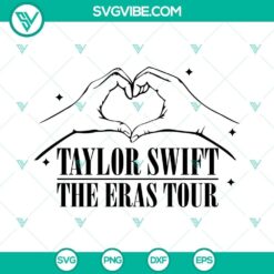 Taylor Swift The Eras Tour Heart Hand SVG and PNG files for Swiftie Love, ideal for fans and crafts.