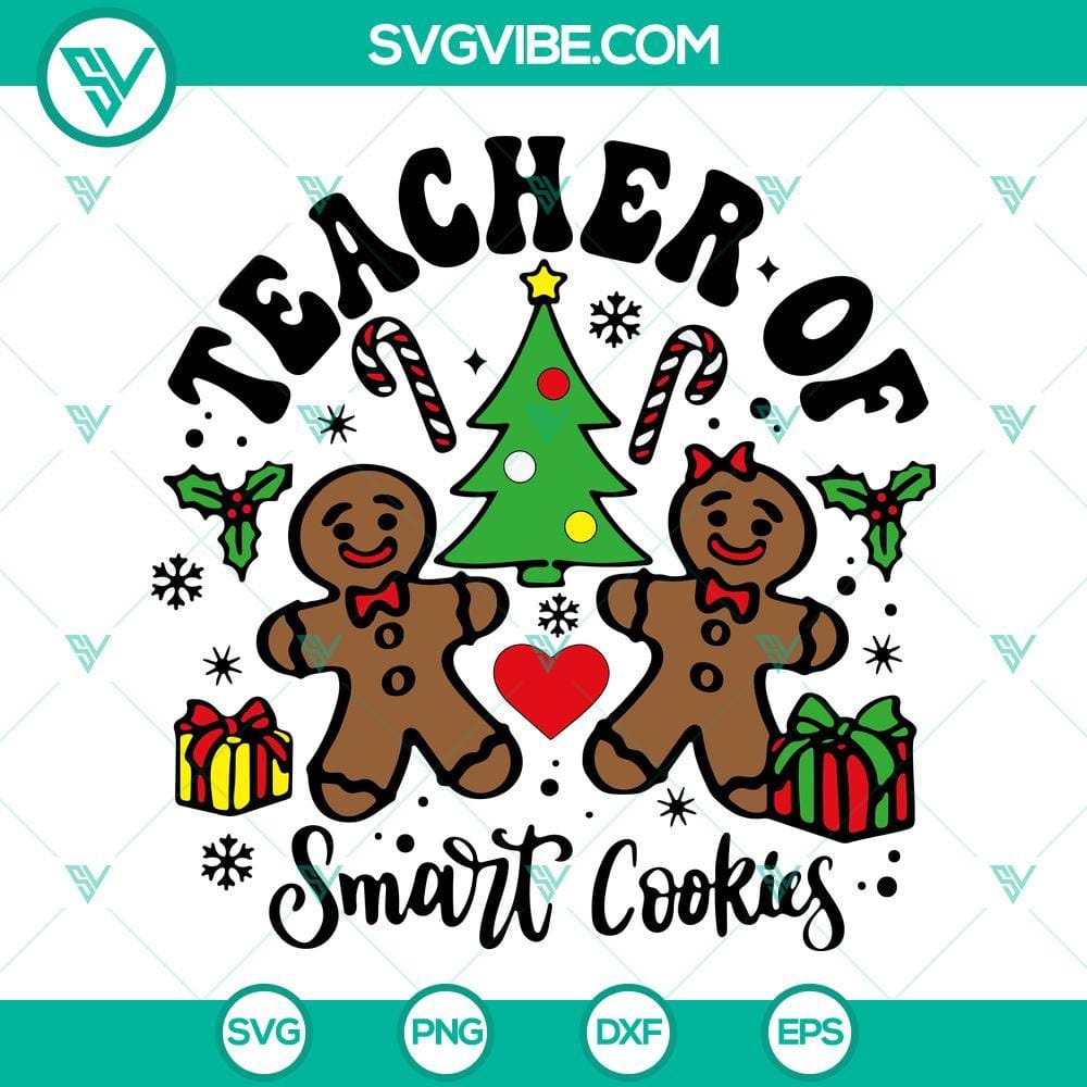 teacher-of-smartest-cookies-svg-gingerbread-svg-teacher-quote-svg-funny-xmas-svg-cut-files-7-mockup.jpg Teacher quote SVG featuring smart cookie gingerbread designs, perfect for crafts and DIY projects.