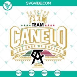 Team Canelo SVG Download featuring Canelo Alvarez - The Face of Boxing. High-quality SVG image for sports fans and boxing enthusiasts.