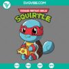 Teenage Mutant Ninja Squirtle Pokemon SVG PNG EPS DXF file - vibrant and fun Squirtle dressed as a ninja turtle perfect for crafting and design projects.