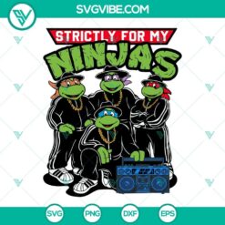 TMNT D.M.C Hiphop SVG PNG DXF EPS Cricut files - Teenage Mutant Ninja Turtles inspired digital designs for crafting and DIY projects.