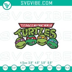 TMNT movie pattern embroidery designs featuring Teenage Mutant Ninja Turtles characters. Ideal for fans.