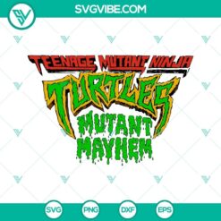 Teenage Mutant Ninja Turtles Mutant Mayhem SVG file cut files, featuring layered designs of the iconic turtles ready for crafting.