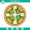 TMNT Pizza Time SVG file featuring Teenage Mutant Ninja Turtles themed design with a love for pizza, ideal for craft projects.