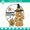 Tenderheart Bear Care Bears Halloween embroidery design featuring a spooky cartoon theme, ideal for Halloween crafts and decorations.
