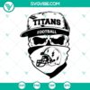 Tennessee Titans skull digital design with SVG, PNG, DXF, and EPS files for football fans.