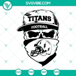 Tennessee Titans skull digital design with SVG, PNG, DXF, and EPS files for football fans.