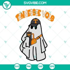 Tennessee Vols football ghost SVG design for Tennessee Volunteers fans. Great for crafting projects.