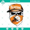 Tennessee Volunteers skull SVG with football design, download files in PNG and DXF formats. Perfect for Volunteers fans.