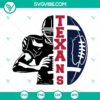 Texans football half player SVG images with Texans team SVG files and half football design.