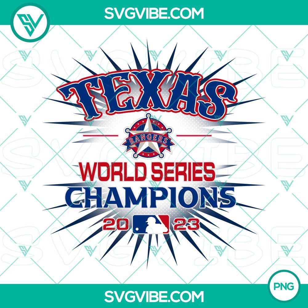 Texas Rangers World Series 2023 MLB PNG Images File Designs Texas Rangers World Series 2023 baseball designs in PNG format for MLB fans.