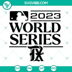 Texas Rangers World Series 2023 Champions SVG file with Texas Baseball design, available for download in PNG format.