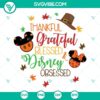 Thankful Grateful Blessed And Disney Obsessed SVG for fall autumn, featuring autumn leaves and Disney fonts. Perfect for crafts and decor.