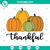 Thankful Pumpkins SVG download for Thanksgiving and Fall decor: PNG and DXF formats included.