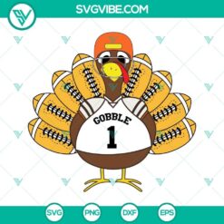 Thanksgiving Football Turkey SVG file, Football themed Thanksgiving design for crafting and DIY projects, instant download.
