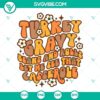 Thanksgiving quote SVG featuring turkey, gravy, beans, and rolls on a digital image with the text "Let Me". Ideal for home décor projects.