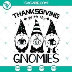 Thanksgiving Gnome themed SVG, PNG, DXF, EPS cut files for crafting projects.