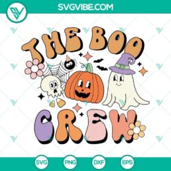 Halloween Boo Crew SVG collection with ghost, pumpkin, and Halloween-themed designs for crafters. Great for DIY projects.