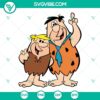 Flintstones SVG bundle with Barney Rubble and Fred Flintstone cartoon characters, ideal for crafting projects.