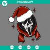 Ghost Face Santa Claus SVG design for Scream Christmas - PNG, EPS, DXF files - perfect for holiday crafts and projects.