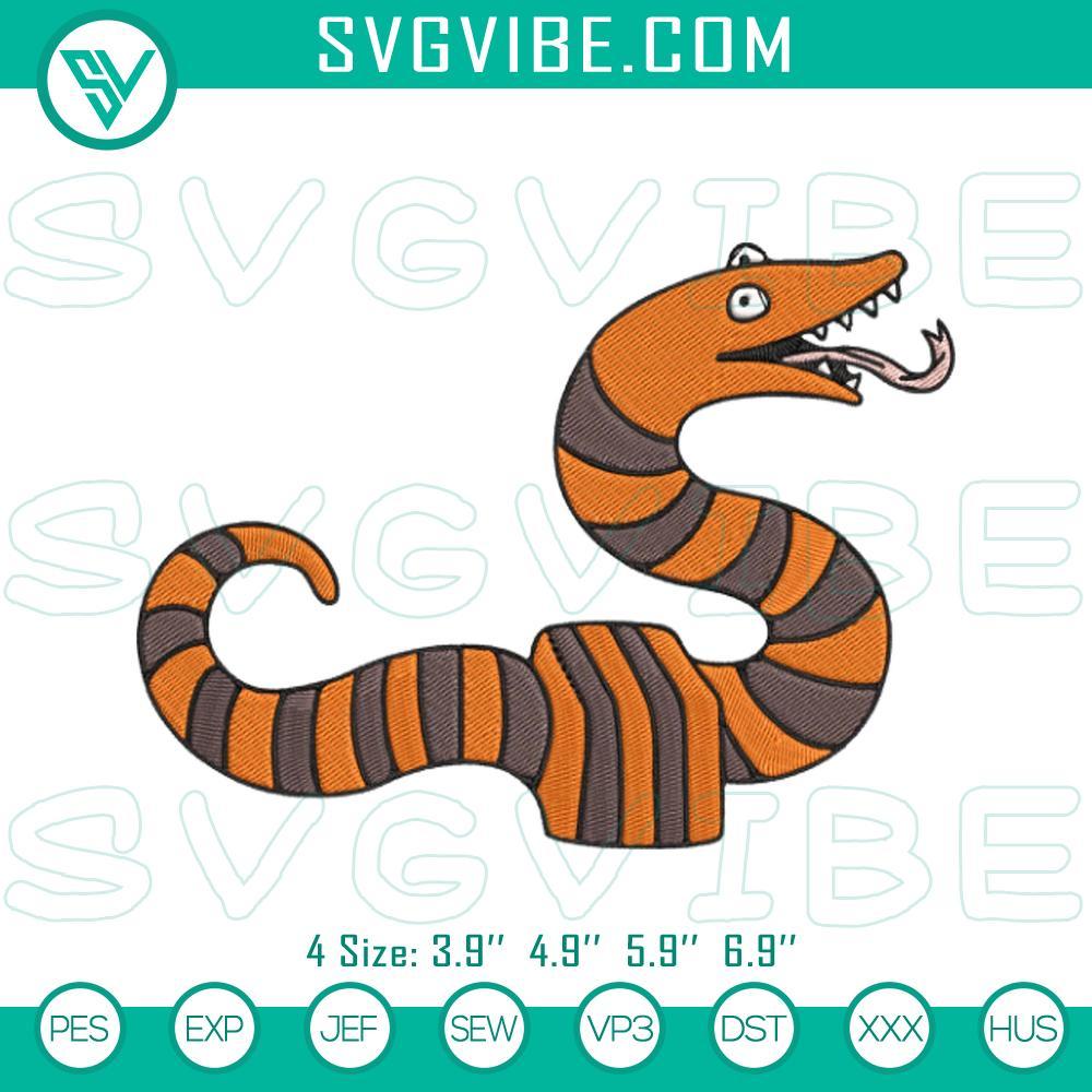The Giant Snake Nightmare Before Christmas Embroidery Designs Giant Snake Nightmare Before Christmas embroidery designs featuring spooky characters for digital download.
