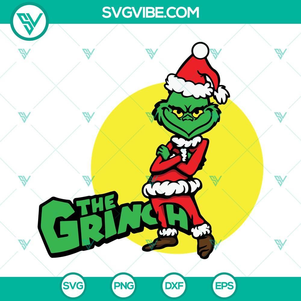 The Grinch Santa Claus SVG PNG DXF EPS Cricut Silhouette Vector Clipart Christmas-themed Grinch Santa Claus SVG files compatible with Cricut and Silhouette, available in PNG, DXF, EPS formats. Great for crafting projects.