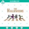 Halloween Abbey Road SVG file inspired by The Beatles with Halloween elements in a digital design. Great for Halloween themed projects.