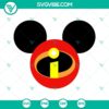 Incredibles themed Mickey Mouse ears SVG, PNG, DXF, EPS digital download - ideal for Disney fans.