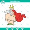 The Little Mermaid and King Triton SVG design for download, featuring Ariel and the sea king, great for crafting projects.