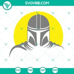 The Mandalorian logo, Boba Fett, Baby Yoda SVGs for download. Star Wars themed digital file with popular characters.