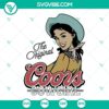 Original Coors Cowgirl SVG files with Western design, including PNG and DXF formats. Perfect for crafting projects.