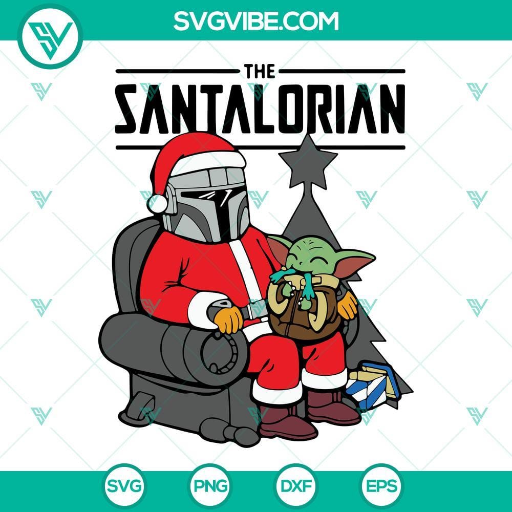 the-santalorian-baby-yoda-star-wars-christmas-svg-the-mandalorian-baby-yoda-christmas-svg-png-dxf-eps-cut-file-2-mockup.jpg Santalorian Baby Yoda Star Wars Christmas SVG with festive holiday elements. Perfect for holiday crafting projects.