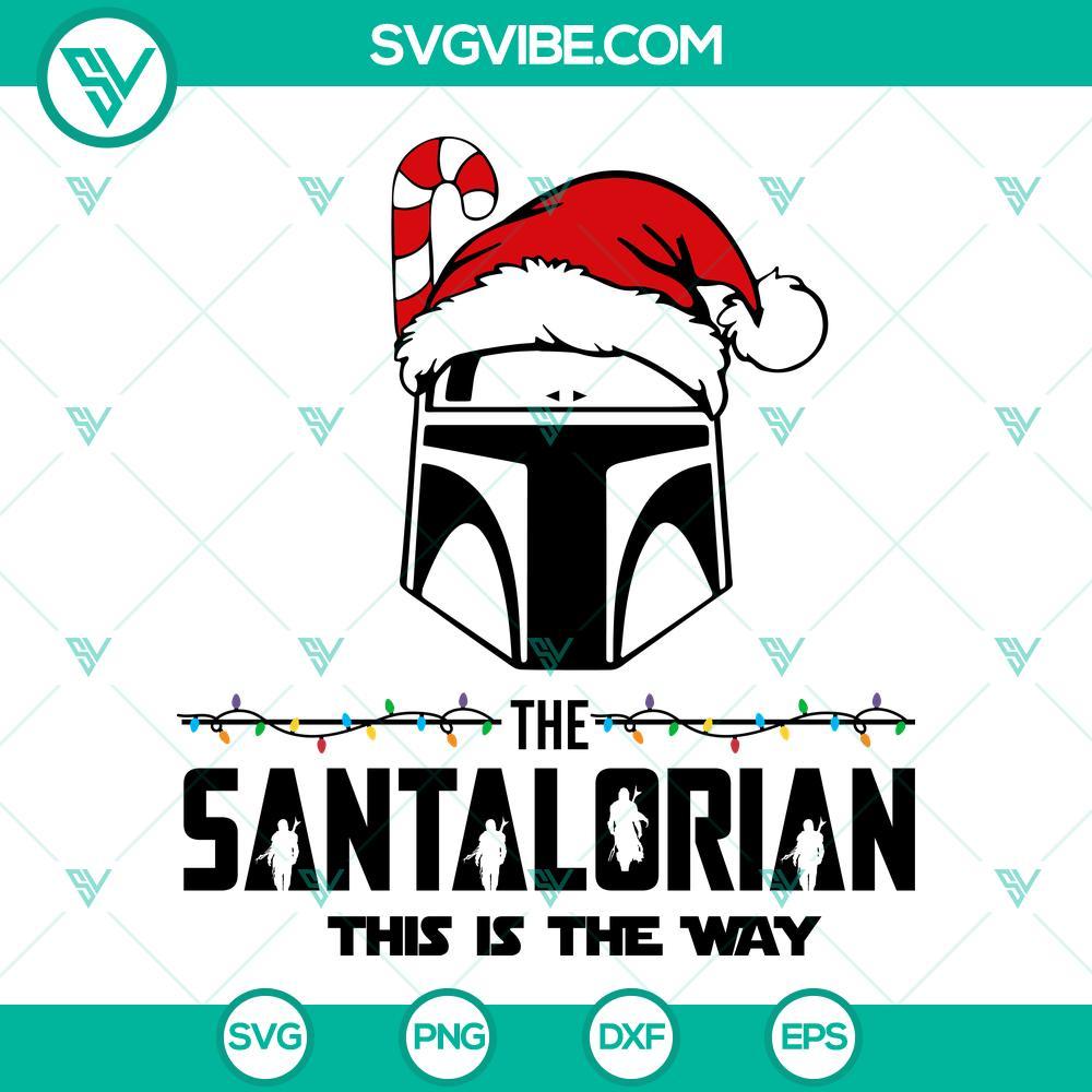 The Santalorian SVG, This Is The Way Star Wars Christmas SVG PNG Files Santalorian Star Wars Christmas SVG and PNG files featuring holiday-themed designs. Ideal for festive DIY projects.