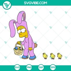 The Simpsons Bart Easter Bunny Svg, Funny Easter Bunny Svg, Bart